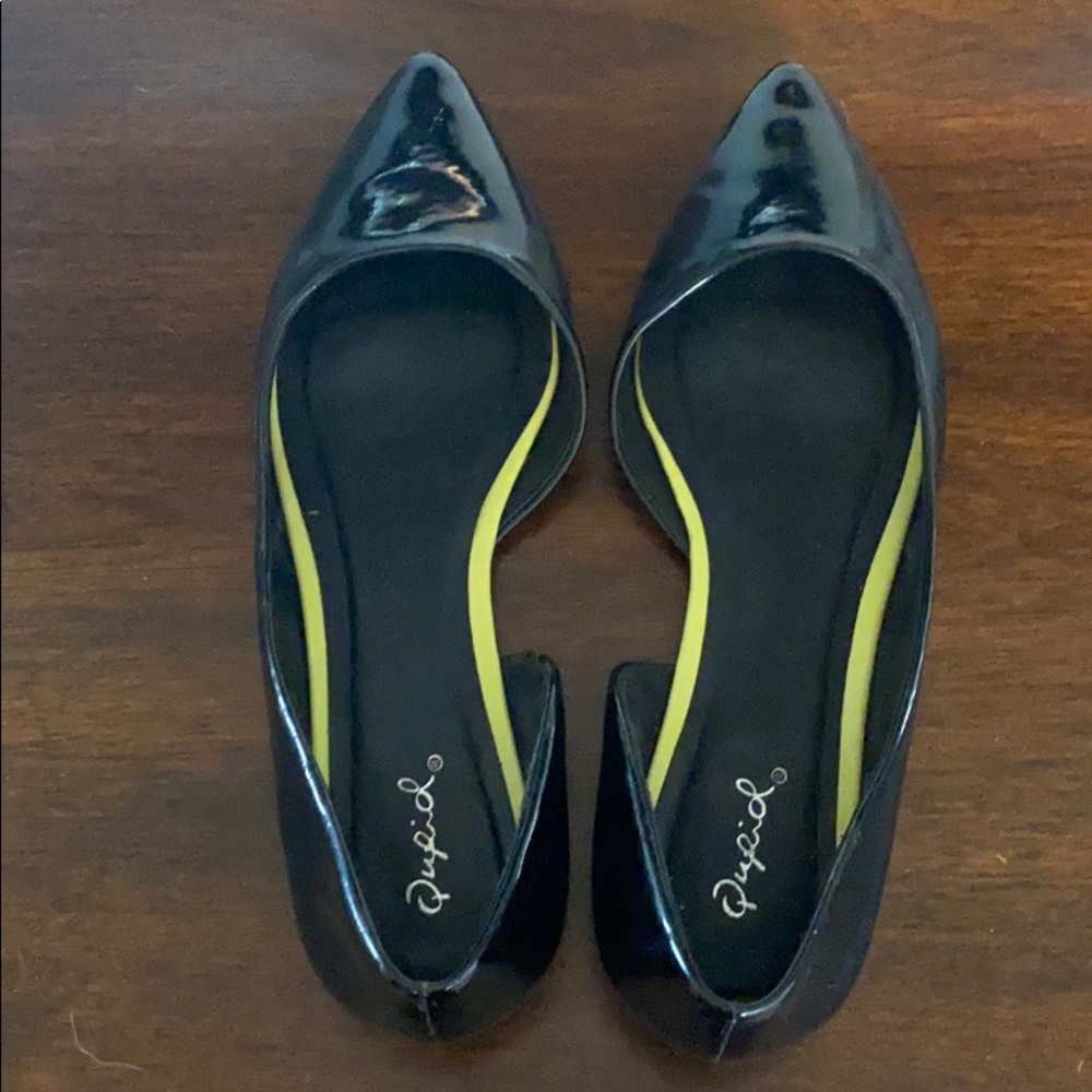 Qupid Black Flats